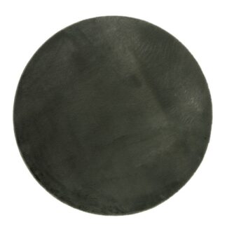 Eiderelle Grön Rund 160 cm Mjuk Päls-look Matta