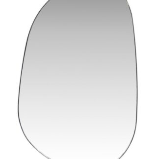 Rosendal silverfärgad spegel med aluminiumram 65x40 cm placerad i modernt inrett rum