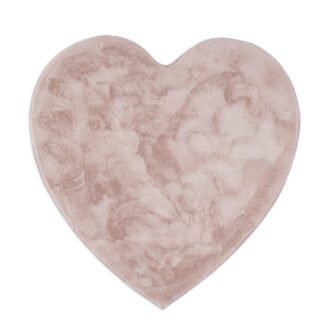 Barnmatta Mjuk Päls-look Rabbit Heart Rosa